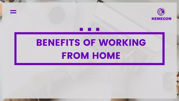benefits of working from home