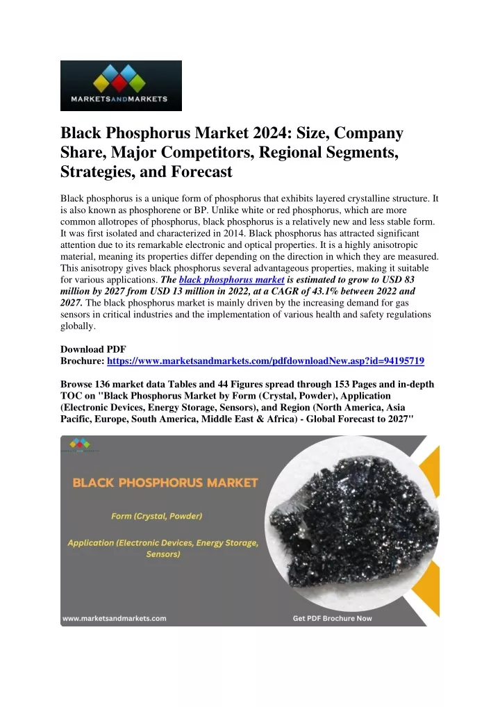 black phosphorus market 2024 size company share