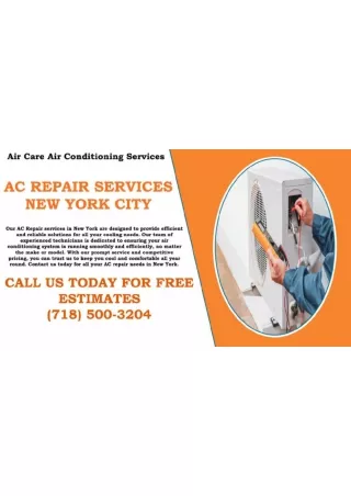 Air Care Air Conditioning Services