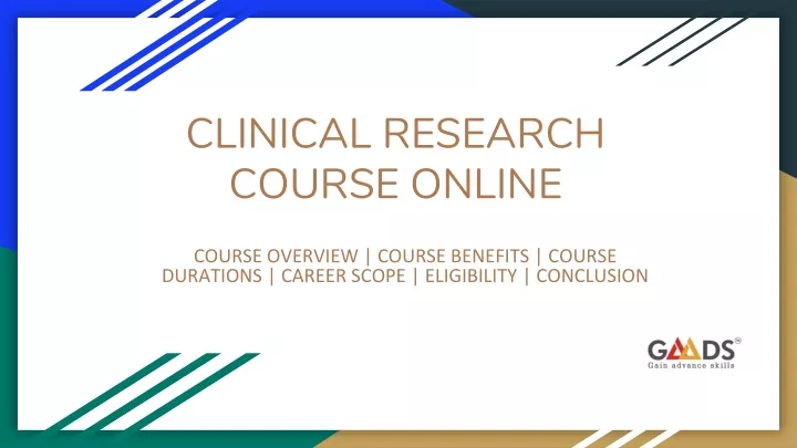 clinical research course online