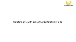 Transform Lives with Online Charity Donation in India