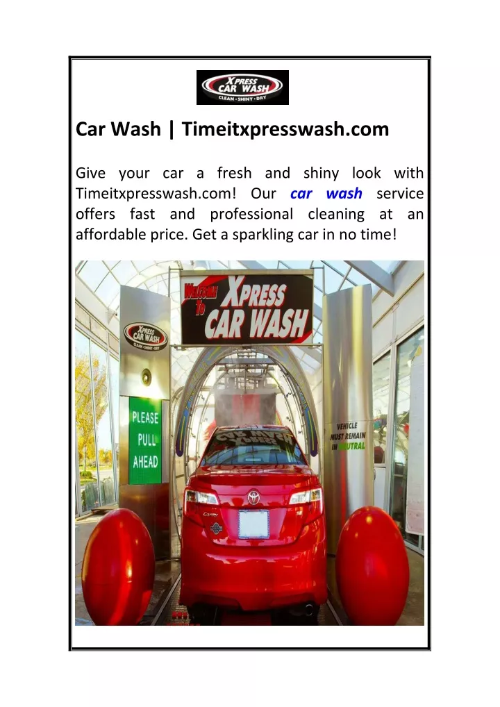 car wash timeitxpresswash com