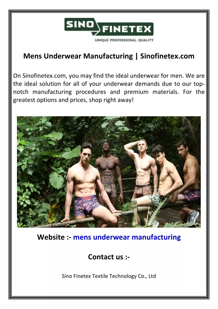mens underwear manufacturing sinofinetex com