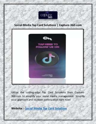 Social Media Tap Card Solutions