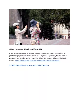 10 Best Photography Schools in California 2023