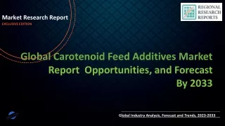 Carotenoid Feed Additives Market Revenue To Register Robust Growth Rate During 2033