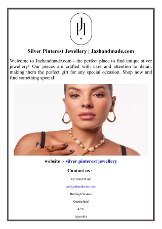 Silver Pinterest Jewellery Jazhandmade.com
