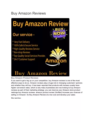 Buy Amazon Reviews