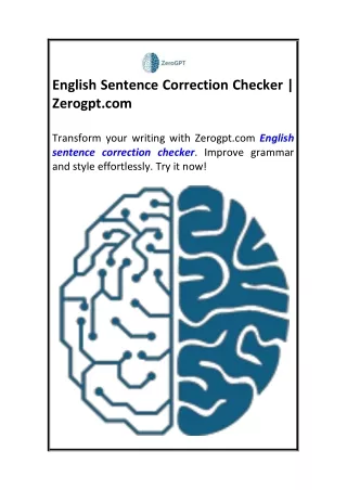 english sentence correction checker zerogpt com