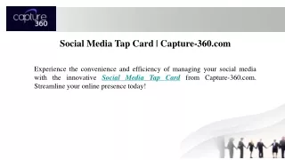 Social Media Tap Card Capture-360.com