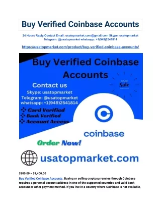 Buy Verified Coinbase Accounts