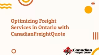 Shipping companies in Ontario Canada