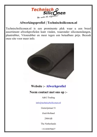 Afwerkingsprofiel  Technischsiliconen.nl