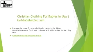 Christian Clothing For Babies In Usa | Getdobebetter.com