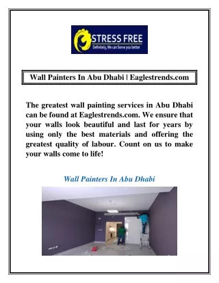 Wall Painters In Abu Dhabi | Eaglestrends.com