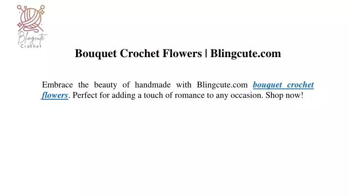 bouquet crochet flowers blingcute com