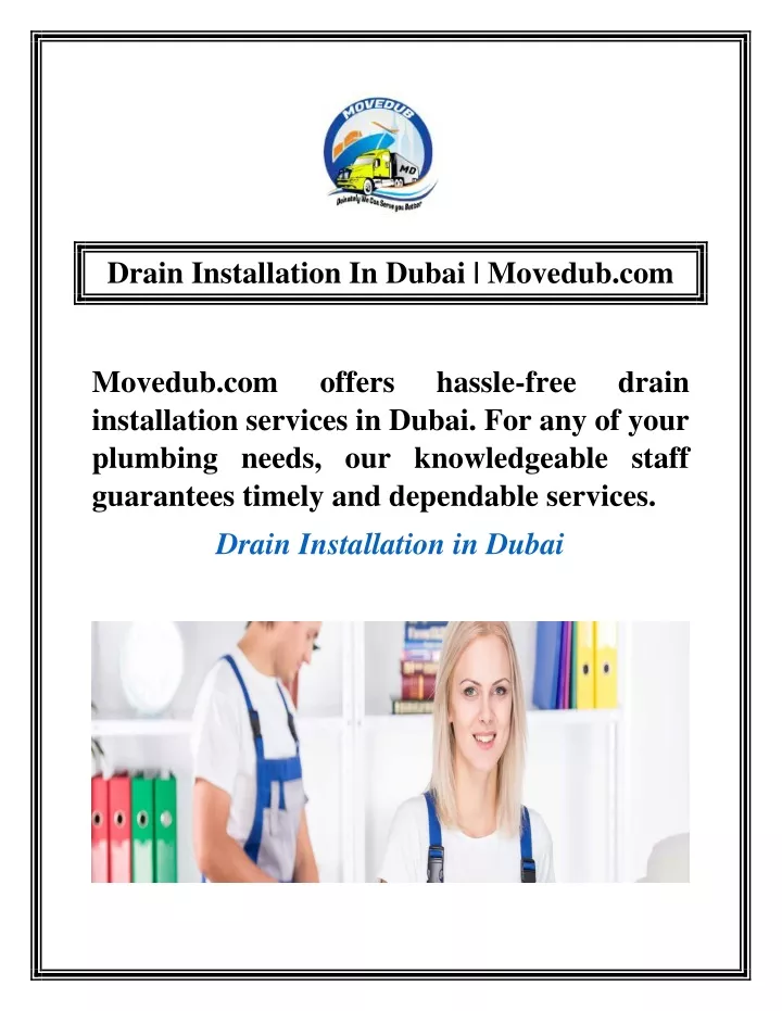 drain installation in dubai movedub com