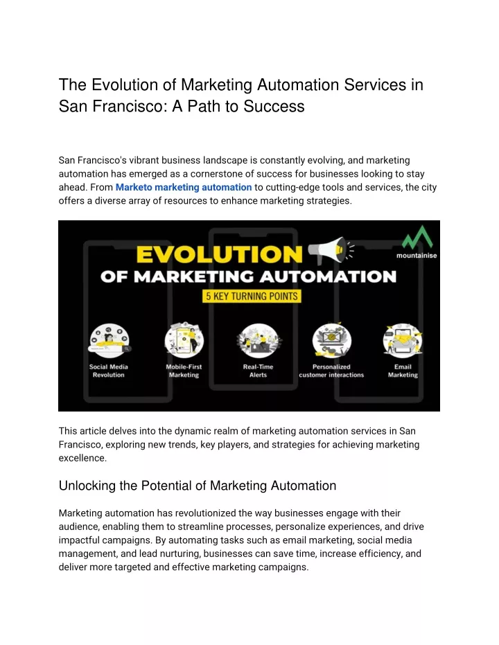 the evolution of marketing automation services