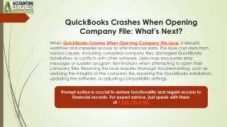 quickbooks crashes when opening company file what s next