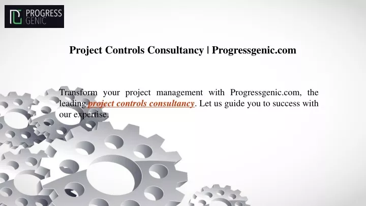 project controls consultancy progressgenic com