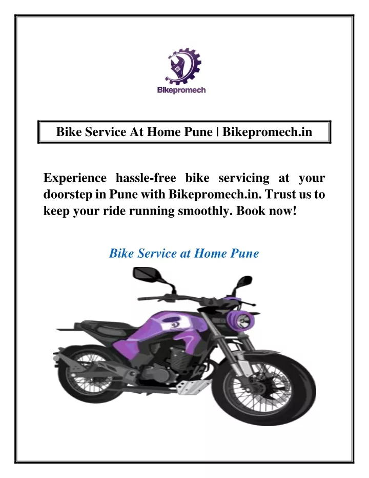 bike service at home pune bikepromech in