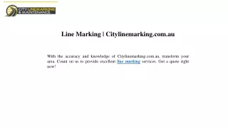 Line Marking Citylinemarking.com.au