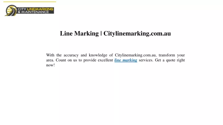 line marking citylinemarking com au