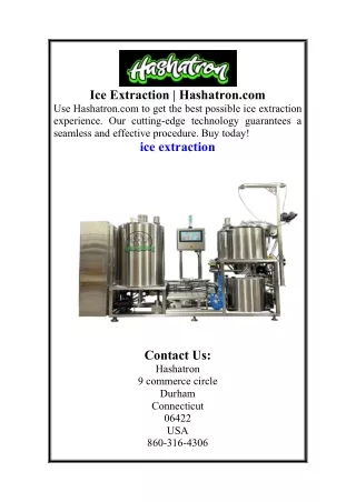 ice extraction hashatron com use hashatron