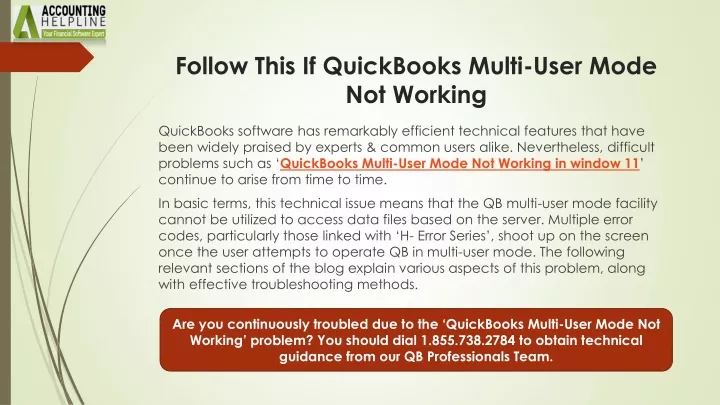 follow this if quickbooks multi user mode not working