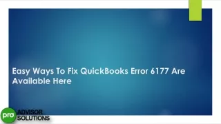 easy ways to fix quickbooks error 6177
