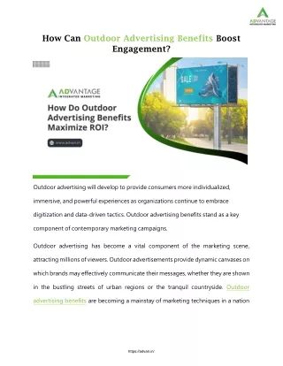 how can outdoor advertising benefits boost