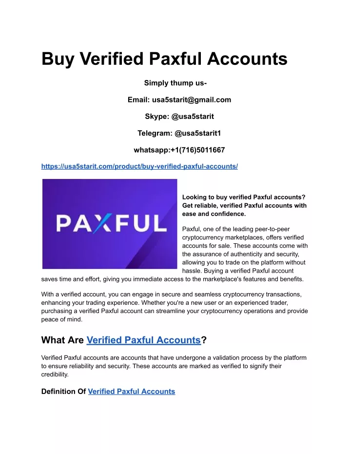 buy verified paxful accounts