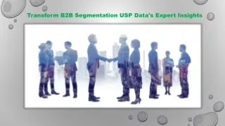 Transform B2B Segmentation USP Data's Expert Insights