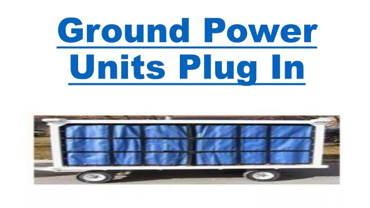 ground power units plug in