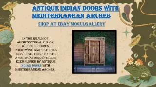 Antique Indian Doors with Mediterranean Arches