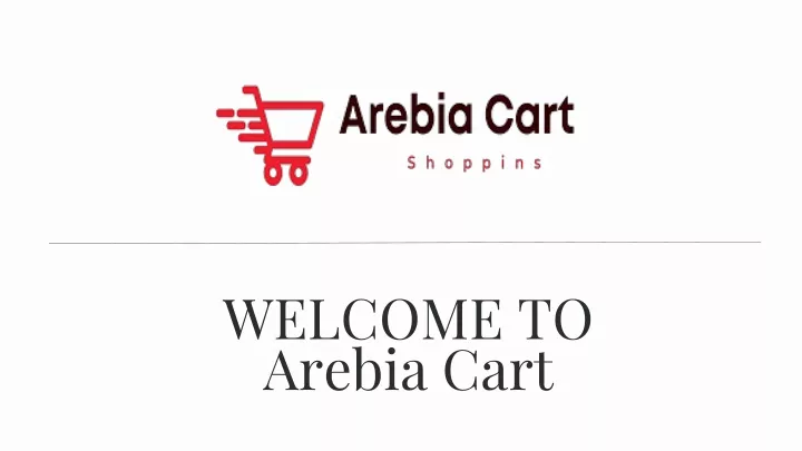 welcome to arebia cart