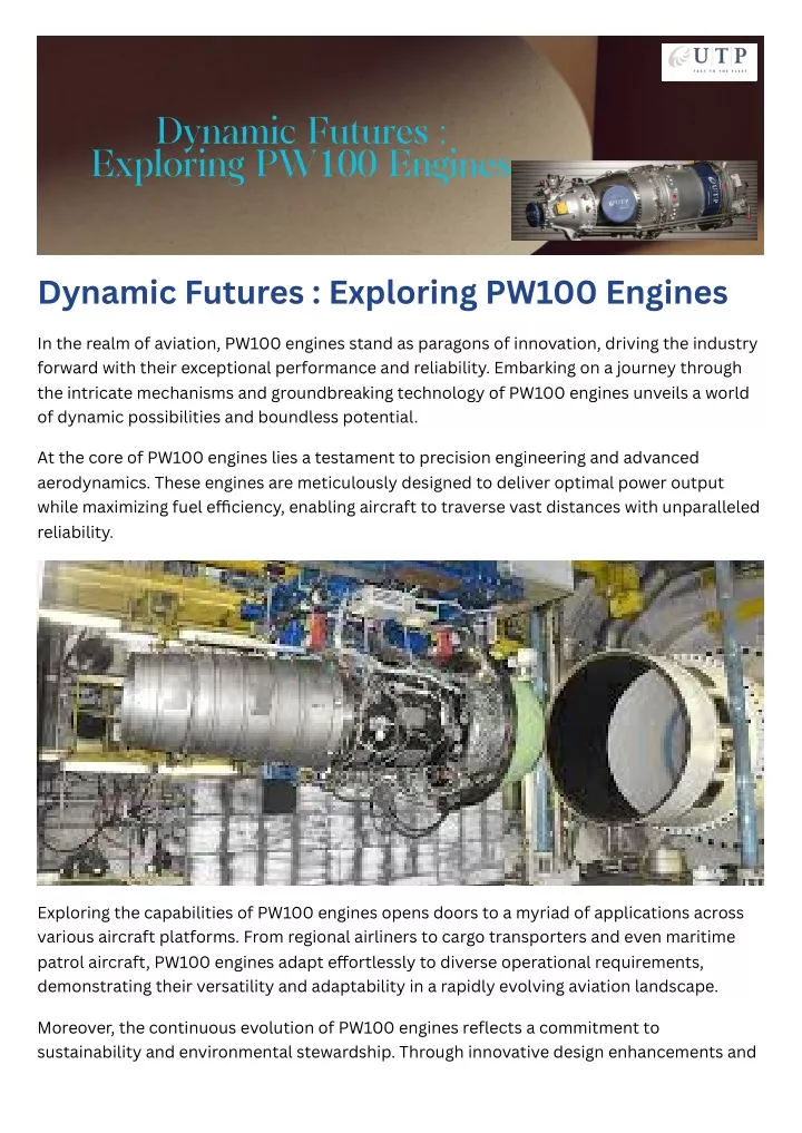 dynamic futures exploring pw100 engines