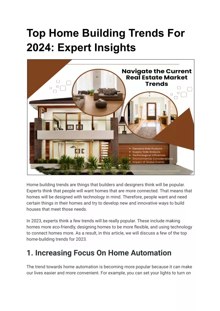 top home building trends for 2024 expert insights