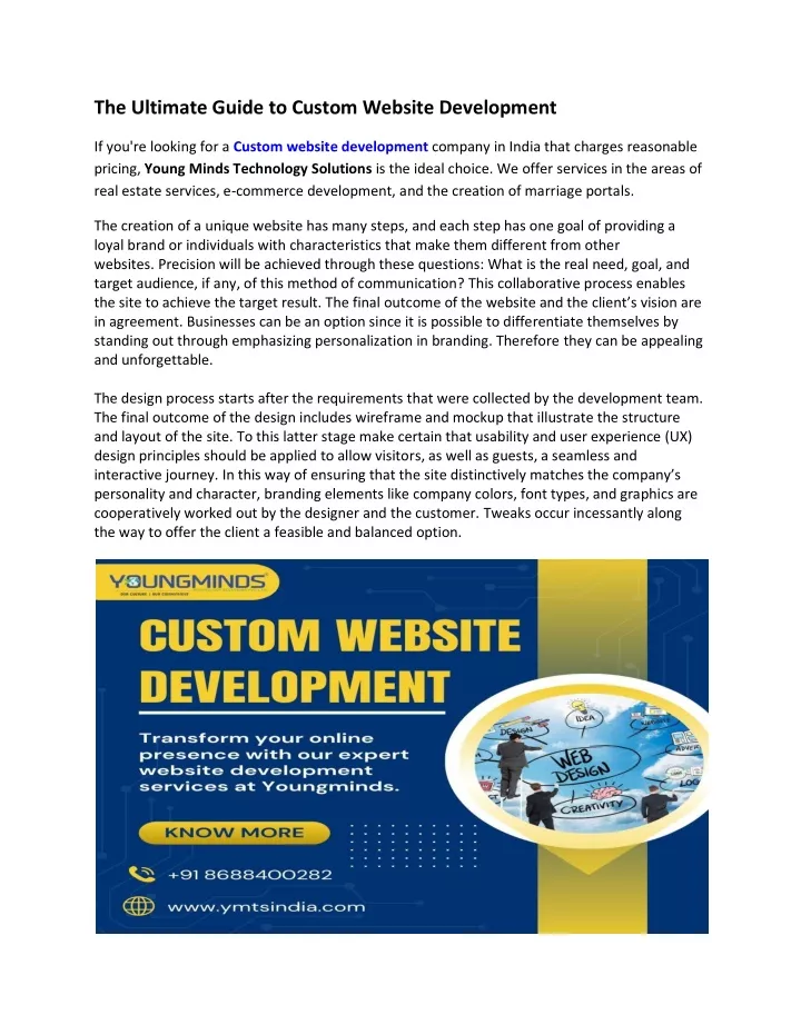 the ultimate guide to custom website development