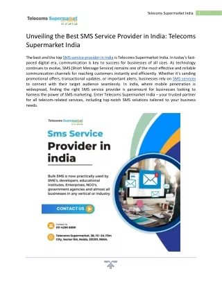 SMS Service Provider in India