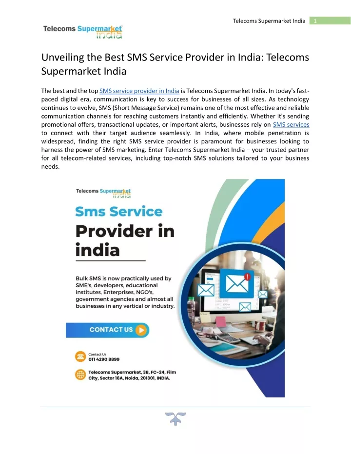 telecoms supermarket india