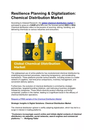 Resilience Planning & Digitalization: Chemical Distribution Market
