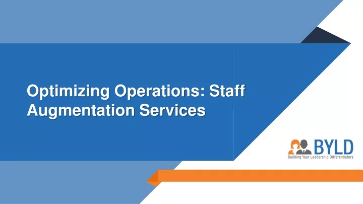 optimizing operations staff augmentation services