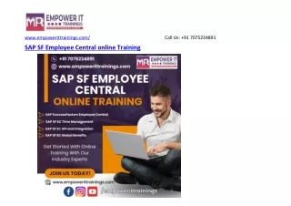 SAP SF Employee Central online Training