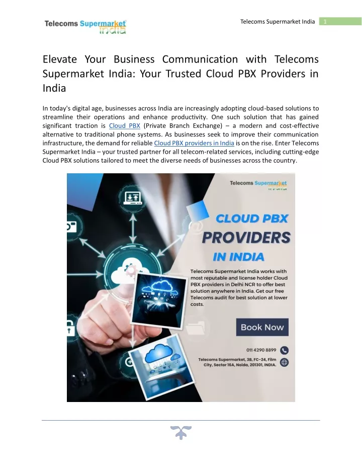 PPT Cloud PBX Providers In India PowerPoint Presentation Free 