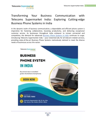 Business Phone Systems in India