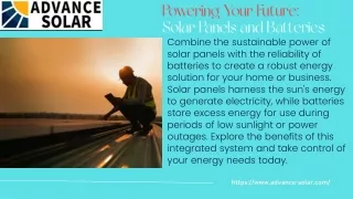 Solar Panels and Batteries for Power Storage