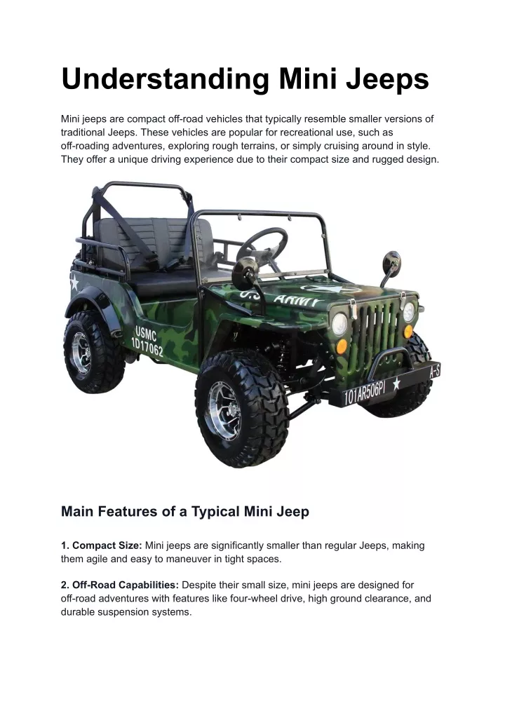 understanding mini jeeps