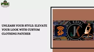 Unleash Your Style Elevate Your Look With Custom Clothing Patches