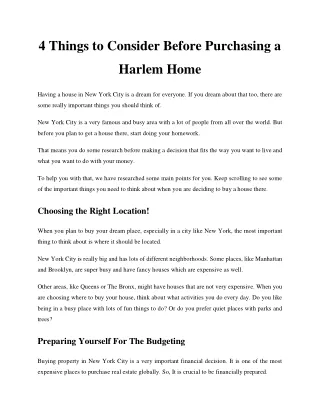 4 things to consider before purchasing a